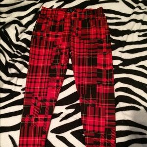 Plaid leggings